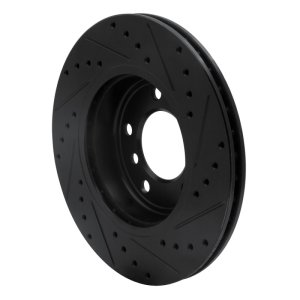 BMW 325XI Brake Rotor (1) - Front Left - R1 Concepts - Drilled & Slotted - Black - `99-`08